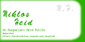 miklos heid business card